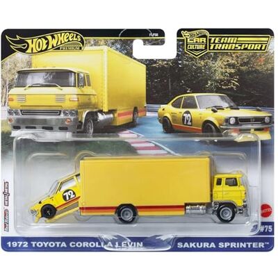 Hot Wheels Toyota Corolla & Sakura Sprinter Team Transport Voertuigen Hot Wheels Toyota Corolla & Sakura Sprinter Team Transport Voertuigen