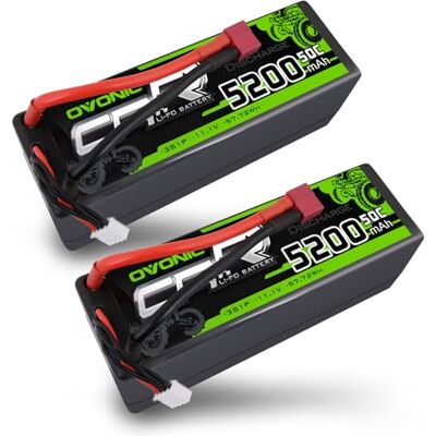 OVONIC Lithium-polymeerbatterij 3S 11,1 V 5200 mAh 50C met Deans stekker, harde koffer voor FPV RC vliegtuig auto Evader BX quadcopter helikopter vrachtwagen boot (2 stuks) OVONIC Lithium-polymeerbatterij 3S 11,1 V 5200 mAh 50C met Deans stekker, harde koffer voor FPV RC vliegtuig auto Evader BX quadcopter helikopter vrachtwagen boot (2 stuks)