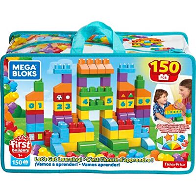 Mattel Mega Bloks FVJ49 Bouwblokzak, 150 stenen, speelgoed voor baby's en kinderen van 1 tot 5 jaar, FVJ49 Mattel Mega Bloks FVJ49 Bouwblokzak, 150 stenen, speelgoed voor baby's en kinderen van 1 tot 5 jaar, FVJ49