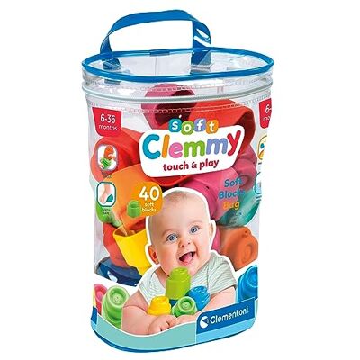Clementoni CLE BABY Clemmy sac avec 40 blocs 17878 Clementoni CLE BABY Clemmy sac avec 40 blocs 17878