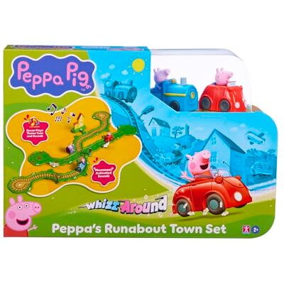 Peppa Pig Whizz Around Peppa Runabout Town Set Gemotoriseerde voertuigen, Track Speelgoed, Peuterspeelgoed Peppa Pig Whizz Around Peppa Runabout Town Set Gemotoriseerde voertuigen, Track Speelgoed, Peuterspeelgoed