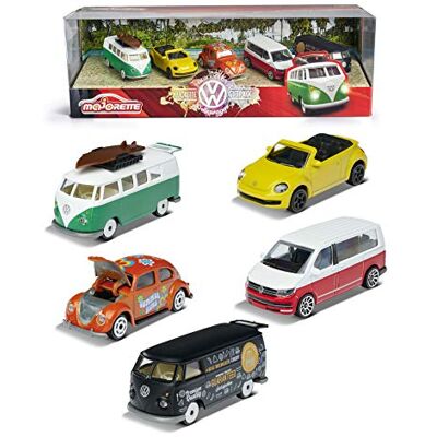 Majorette Volkswagen Giftpack – miniatuurauto's van metaal – koffer met 5 voertuigen – 212057615 Majorette Volkswagen Giftpack – miniatuurauto's van metaal – koffer met 5 voertuigen – 212057615