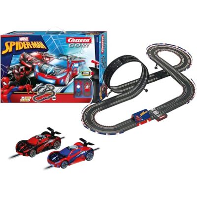 Carrera 20062580 GO!!! Spider Racing Circuit Kit I racebaan met gelicentieerde kaarten Tot 2 spelers Voor kinderen vanaf 6 jaar en volwassenen Carrera 20062580 GO!!! Spider Racing Circuit Kit I racebaan met gelicentieerde kaarten Tot 2 spelers Voor kinderen vanaf 6 jaar en volwassenen
