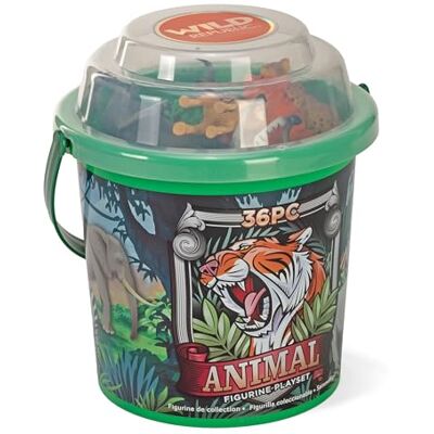 WILD REPUBLIC Verzamelfiguur Wereld Dieren van Afrika, Wangemmer, Adventure Bucket, 20 cm, 36 stuks, 22112, meerkleurig WILD REPUBLIC Verzamelfiguur Wereld Dieren van Afrika, Wangemmer, Adventure Bucket, 20 cm, 36 stuks, 22112, meerkleurig