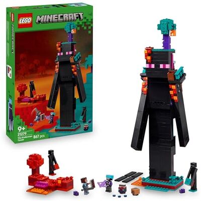 Lego Minecraft 2-in-1 De toren van de Enderman – modulair speelgoed in de vorm van 2 forten – Enderman Mob-figuren & Netherportaal – cadeau voor gamer, jongens of meisjes vanaf 9 jaar 21279 Lego Minecraft 2-in-1 De toren van de Enderman – modulair speelgoed in de vorm van 2 forten – Enderman Mob-figuren & Netherportaal – cadeau voor gamer, jongens of meisjes vanaf 9 jaar 21279