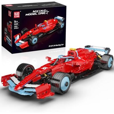 Mould King 13209 Techniek SF-24 Raceauto bouwspel, schaal 1:8, bouw- en tentoonstellingssportwagen model, Supercar technische miniatuur auto verzamelset Mould King 13209 Techniek SF-24 Raceauto bouwspel, schaal 1:8, bouw- en tentoonstellingssportwagen model, Supercar technische miniatuur auto verzamelset