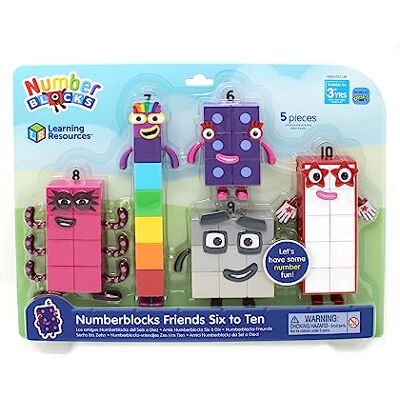 Learning Resources De Friends Numberblocks Zes tot tien, poppen, officiële verzamelpoppen voor kinderen vanaf 3 jaar. Learning Resources De Friends Numberblocks Zes tot tien, poppen, officiële verzamelpoppen voor kinderen vanaf 3 jaar.