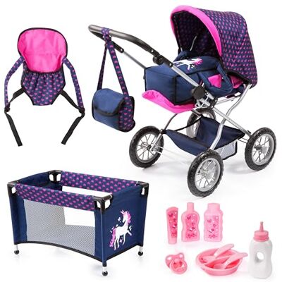 Bayer Design Kinderwagenset voor pop, bed, tas, poppenhouder Bayer Design Kinderwagenset voor pop, bed, tas, poppenhouder