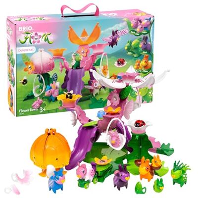 Brio Flora 36242 Flower City, luxe speelset met fantasie voor meisjes en jongens vanaf 3 jaar, prachtig cadeau, compatibel met spoorwegen Brio Flora 36242 Flower City, luxe speelset met fantasie voor meisjes en jongens vanaf 3 jaar, prachtig cadeau, compatibel met spoorwegen