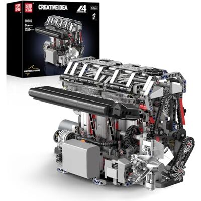 Mould King 10087 Techniek Vier Cilinders Inline Motor Bouwstenen Model 1787 Stuks Inline Motor Bouwset als Speelgoed/Cadeau/Verzamelobjecten Mould King 10087 Techniek Vier Cilinders Inline Motor Bouwstenen Model 1787 Stuks Inline Motor Bouwset als Speelgoed/Cadeau/Verzamelobjecten