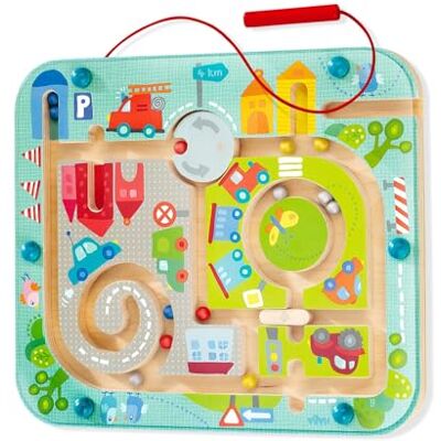 HABA 301056 magnetisch urban labyrint, educatief speelgoed van hout voor kinderen vanaf 2 jaar, onderwijst logica en fijne motoriek op HABA 301056 magnetisch urban labyrint, educatief speelgoed van hout voor kinderen vanaf 2 jaar, onderwijst logica en fijne motoriek op