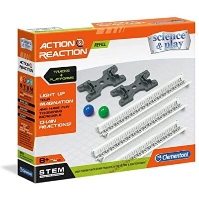 Clementoni 19117G Galileo Action & Reaction Rails en hellingen, meerkleurig Clementoni 19117G Galileo Action & Reaction Rails en hellingen, meerkleurig