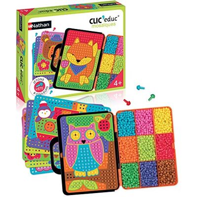 Nathan Dujardin Clic' Educ mozaïeken – kleuren herkennen, manipulatie – educatief en creatief spel – universum van dieren en voertuigen – 10 activiteitentafels – voor kinderen vanaf 4 jaar Nathan Dujardin Clic' Educ mozaïeken – kleuren herkennen, manipulatie – educatief en creatief spel – universum van dieren en voertuigen – 10 activiteitentafels – voor kinderen vanaf 4 jaar
