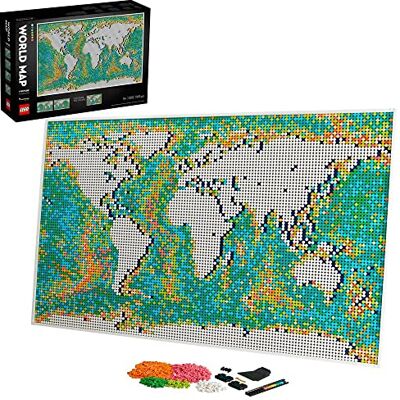 Lego Kunst wereldkaart Lego Kunst wereldkaart
