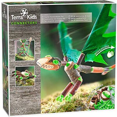 HABA Terra Kids Connectors Starter-Konstruktions-Set: 1 Handbohrer Durchmesser 6 mm, 15 Holzteile, 6 Rundstäbe, 6 Korken, 59 Connectors, 1 Anleitung. HABA Terra Kids Connectors Starter-Konstruktions-Set: 1 Handbohrer Durchmesser 6 mm, 15 Holzteile, 6 Rundstäbe, 6 Korken, 59 Connectors, 1 Anleitung.