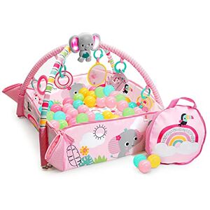 Bright Starts , regenboog tropisch roze, 5-in-1 multifunctionele en evolutionaire speelmat, 40 ballen inbegrepen, speelboog, 7 afneembare speeltjes, 20 minuten licht en muziek, roze, vanaf de geboorte Bright Starts , regenboog tropisch roze, 5-in-1 multifunctionele en evolutionaire speelmat, 40 ballen inbegrepen, speelboog, 7 afneembare speeltjes, 20 minuten licht en muziek, roze, vanaf de geboorte