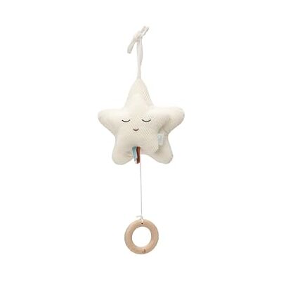Jollein Baby Star muziekdoos, ivoor muziekhanger, stof, voor meisjes en jongens, muziekspeelgoed voor baby's Jollein Baby Star muziekdoos, ivoor muziekhanger, stof, voor meisjes en jongens, muziekspeelgoed voor baby's