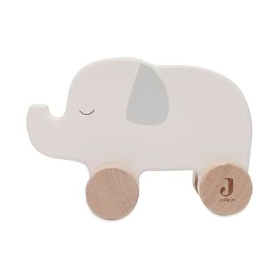 Jollein 112-001-67091 Houten speelgoed op wielen, olifant Jollein 112-001-67091 Houten speelgoed op wielen, olifant