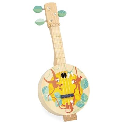 Janod Banjo van hout Muziekinstrument voor kinderen 3 reservesnaren inbegrepen Imitatie en muziekspeelgoed Banjo gitaar voor kinderen Vanaf 3 jaar J07661 Janod Banjo van hout Muziekinstrument voor kinderen 3 reservesnaren inbegrepen Imitatie en muziekspeelgoed Banjo gitaar voor kinderen Vanaf 3 jaar J07661