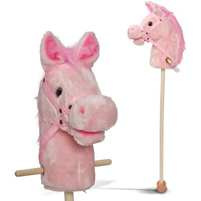 Pink Papaya Slagpaard, glinsterend, schattig stoffen paard speelgoed met geluidsfunctie: henning en galoppergeluid Pink Papaya Slagpaard, glinsterend, schattig stoffen paard speelgoed met geluidsfunctie: henning en galoppergeluid