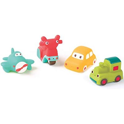 LUDI Sproeiers voor baden, transport 4 kleine sproeiers om in bad of op het strand te spelen Badspeelgoed voor baby's Vanaf 10 maanden LUDI Sproeiers voor baden, transport 4 kleine sproeiers om in bad of op het strand te spelen Badspeelgoed voor baby's Vanaf 10 maanden
