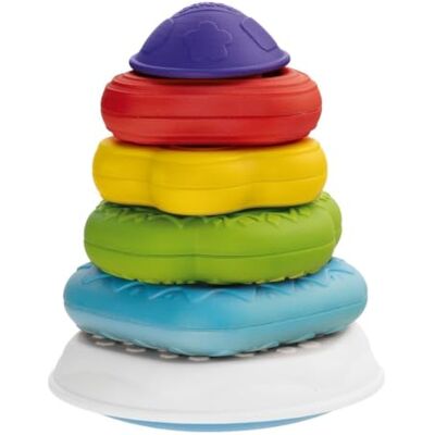 Chicco Ringtoren 2-in-1, stapelbaar, activiteitencentrum, spel in verschillende vormen en texturen, ontwikkeling van handvaardigheid en coördinatie, cadeau voor kinderen, 6-36 maanden Chicco Ringtoren 2-in-1, stapelbaar, activiteitencentrum, spel in verschillende vormen en texturen, ontwikkeling van handvaardigheid en coördinatie, cadeau voor kinderen, 6-36 maanden