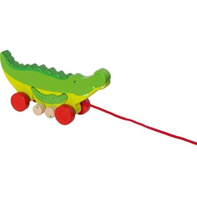 Goki 54852 Cosmo & Crok krokodil trekspeelgoed van hout, trekspeelgoed met diermotief, educatief speelgoed met touw, babyspeelgoed bevordert coördinatie en motoriek, 22 cm x 6 cm x 10 cm, Goki 54852 Cosmo & Crok krokodil trekspeelgoed van hout, trekspeelgoed met diermotief, educatief speelgoed met touw, babyspeelgoed bevordert coördinatie en motoriek, 22 cm x 6 cm x 10 cm,