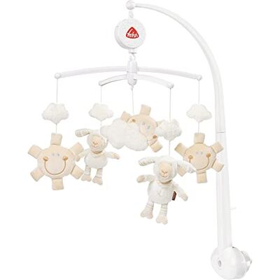 Fehn Muziek-mobiel, speelhorloge-mobiel met schattige figuren om te observeren, luizen en te verbazen, voor bevestiging aan bed voor baby's van 0-5 maanden, hoogte: 65 cm, ø 40 cm BabyLOVE BabyLOVE Fehn Muziek-mobiel, speelhorloge-mobiel met schattige figuren om te observeren, luizen en te verbazen, voor bevestiging aan bed voor baby's van 0-5 maanden, hoogte: 65 cm, ø 40 cm BabyLOVE BabyLOVE