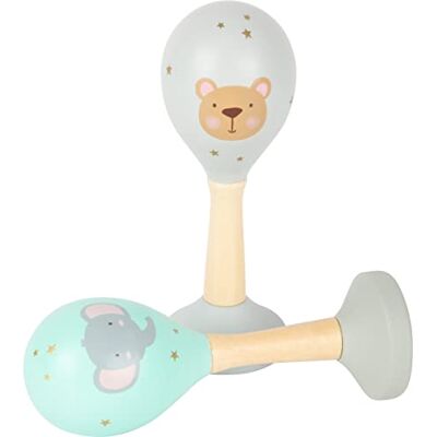 Small Foot wooden music rattles, baby rattle with flattering shape, for babies and toddlers, 11886 Small Foot wooden music rattles, baby rattle with flattering shape, for babies and toddlers, 11886