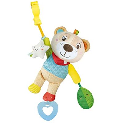 Clementoni Easy-Peasy Soft Bear-beer zacht pluche, spel voor pasgeborenen, rammelaar voor kinderwagens, versterkt de motorische en sensorische vaardigheden, 100% machinewasbaar, meerkleurig, 17788 Clementoni Easy-Peasy Soft Bear-beer zacht pluche, spel voor pasgeborenen, rammelaar voor kinderwagens, versterkt de motorische en sensorische vaardigheden, 100% machinewasbaar, meerkleurig, 17788
