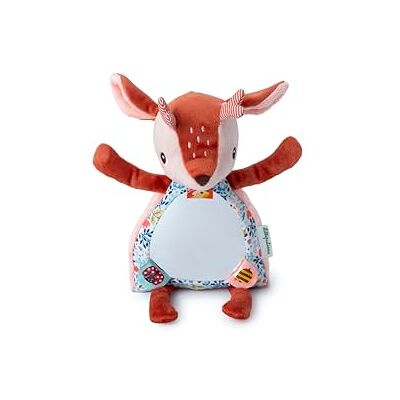 LILLIPUTIENS Stella le Faon activiteitenknuffel met grote spiegel, activiteitsspeelgoed voor baby's, ultrazacht speelgoed om op te hangen of neer te zetten, ideaal cadeau voor baby's, vanaf 6 maanden LILLIPUTIENS Stella le Faon activiteitenknuffel met grote spiegel, activiteitsspeelgoed voor baby's, ultrazacht speelgoed om op te hangen of neer te zetten, ideaal cadeau voor baby's, vanaf 6 maanden