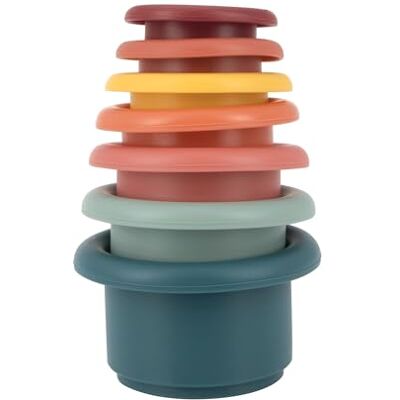 Nuby Splish Splash Badbeker van siliconen, badspeelgoed, 5 stuks, 9 maanden Nuby Splish Splash Badbeker van siliconen, badspeelgoed, 5 stuks, 9 maanden