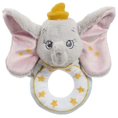Rainbow Designs Disney Dumbo grijprammelaar van zacht pluche voor baby's vanaf de geboorte, gemakkelijk vast te pakken met zacht geluid voor sensorische ontwikkeling Rainbow Designs Disney Dumbo grijprammelaar van zacht pluche voor baby's vanaf de geboorte, gemakkelijk vast te pakken met zacht geluid voor sensorische ontwikkeling