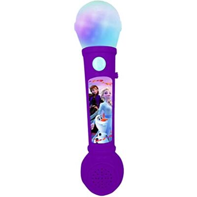 Lexibook , Frozen lichtmicrofoon voor kinderen, muziekspel, geïntegreerde luidspreker, lichteffecten, demomelodieën, paars/blauw, MIC80FZ Lexibook , Frozen lichtmicrofoon voor kinderen, muziekspel, geïntegreerde luidspreker, lichteffecten, demomelodieën, paars/blauw, MIC80FZ