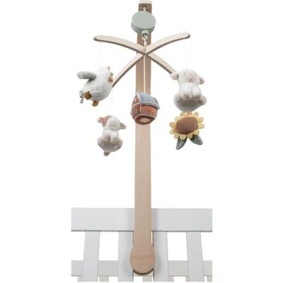 Little Dutch Little Farm Mobiele muziekdoos met houten standaard voor babybed Little Dutch Little Farm Mobiele muziekdoos met houten standaard voor babybed