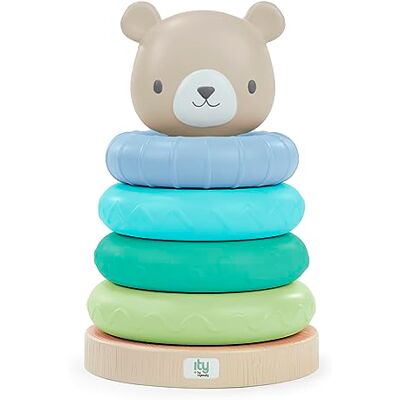 Ingenuity ity by Cutie Stacks Set van 4 BPA-vrije kunsthouten ringen voor kinderen vanaf 6 maanden Ingenuity ity by Cutie Stacks Set van 4 BPA-vrije kunsthouten ringen voor kinderen vanaf 6 maanden