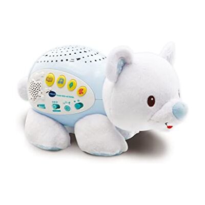 VTech Dodo Sterrennacht, muzikaal babynachtlampje, lichtprojectie op het plafond, zachte muziek, slaapliedjes, verhalen en geluiden van de natuur, geboortecadeau inhoud in het Frans VTech Dodo Sterrennacht, muzikaal babynachtlampje, lichtprojectie op het plafond, zachte muziek, slaapliedjes, verhalen en geluiden van de natuur, geboortecadeau inhoud in het Frans