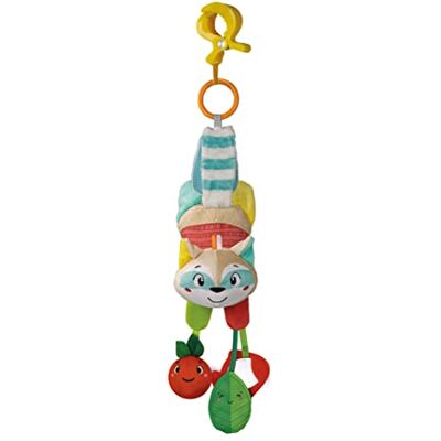 Clementoni Easy-Peasy Soft Racoon-Raton wasbeer pluche speelgoed rammelaar kinderwagen versterkt de motorische en sensorische vaardigheden, 100% machinewasbaar, meerkleurig, 17789 Clementoni Easy-Peasy Soft Racoon-Raton wasbeer pluche speelgoed rammelaar kinderwagen versterkt de motorische en sensorische vaardigheden, 100% machinewasbaar, meerkleurig, 17789