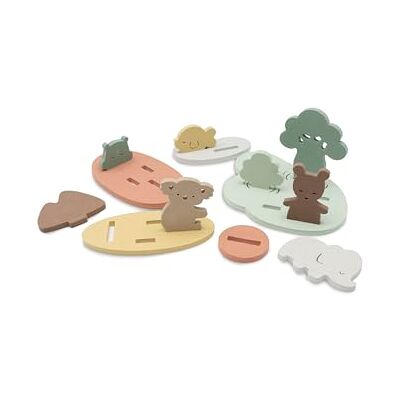 Jollein Set de jouets de bain en mousse, Kangaroots, 9 pièces, jouet de bain en EVA, pièces de puzzle flottantes pour bain et douche, filet avec ventouses pour le rangement, stimule la motricité Jollein Set de jouets de bain en mousse, Kangaroots, 9 pièces, jouet de bain en EVA, pièces de puzzle flottantes pour bain et douche, filet avec ventouses pour le rangement, stimule la motricité