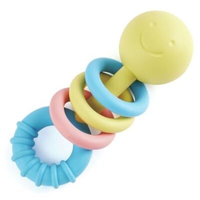 Hape E0024 ratelende bijtringen, gemakkelijk vast te pakken en comfortabel vast te houden, tandhulp van veilig materiaal op rijstbasis Hape E0024 ratelende bijtringen, gemakkelijk vast te pakken en comfortabel vast te houden, tandhulp van veilig materiaal op rijstbasis