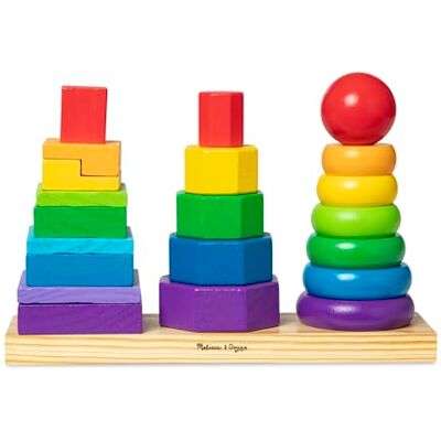 Melissa & Doug geometrische stapelaar Houten ontwikkelingsspeelgoed Motorische vaardigheden Problemen oplossen 2+ Cadeau voor jongen of meisje Melissa & Doug geometrische stapelaar Houten ontwikkelingsspeelgoed Motorische vaardigheden Problemen oplossen 2+ Cadeau voor jongen of meisje