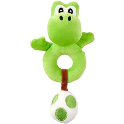 Simba My Mario Yoshi rammelaar met rammelaar, 17 cm, grijpspeelgoed voor baby's, met rammelaar, zacht babyspeelgoed, Yoshi speelgoed om te vangen en te verkennen, vanaf 0 maanden Simba My Mario Yoshi rammelaar met rammelaar, 17 cm, grijpspeelgoed voor baby's, met rammelaar, zacht babyspeelgoed, Yoshi speelgoed om te vangen en te verkennen, vanaf 0 maanden