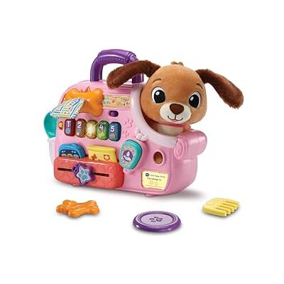 VTech Baby Cutie Transporttas voor puppy's, interactief speelgoed met 6 accessoires, verlichte knoppen met muziek, geluiden en zinnen, cadeau voor baby's van 9, 18, 24 maanden en ouder VTech Baby Cutie Transporttas voor puppy's, interactief speelgoed met 6 accessoires, verlichte knoppen met muziek, geluiden en zinnen, cadeau voor baby's van 9, 18, 24 maanden en ouder