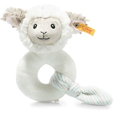 Steiff 242328 Soft Cuddly Friends Lita Anneau de préhension d'agneau – 14 cm – Doudou pour bébé – Crème, blanc, 61 g Steiff 242328 Soft Cuddly Friends Lita Anneau de préhension d'agneau – 14 cm – Doudou pour bébé – Crème, blanc, 61 g