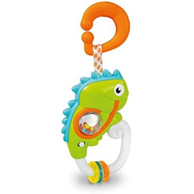 Clementoni Baby 17332 – rammelaar kameleon interactief – spel voor peuters met melodieën en geluidseffecten, kinderen van 3-36 maanden Clementoni Baby 17332 – rammelaar kameleon interactief – spel voor peuters met melodieën en geluidseffecten, kinderen van 3-36 maanden