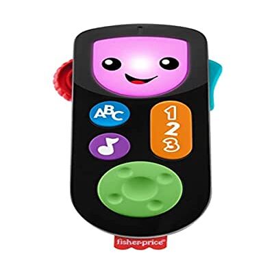 Fisher-Price Mijn eerste afstandsbediening voor lachen en wekker, Franse versie, elektronisch speelgoed met educatieve inhoud, voor baby's en kinderen vanaf 6 maanden, HGY48 Fisher-Price Mijn eerste afstandsbediening voor lachen en wekker, Franse versie, elektronisch speelgoed met educatieve inhoud, voor baby's en kinderen vanaf 6 maanden, HGY48