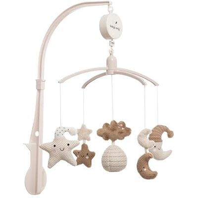 BO BABY'S ONLY Baby's Only Muziekmobiel baby Heaven Boxmobiel Clay/Warm Linen Gebreide figuurtjes Muziek speelgoed Melodie 'It's a small world' BO BABY'S ONLY Baby's Only Muziekmobiel baby Heaven Boxmobiel Clay/Warm Linen Gebreide figuurtjes Muziek speelgoed Melodie 'It's a small world'