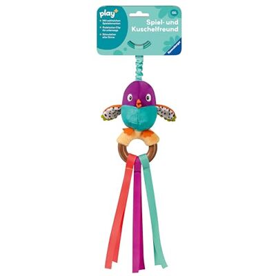 Ravensburger 4853 Play+, houten klem, pluche met piepende buik, bijthulp, babyspeelgoed vanaf 0 maanden Ravensburger 4853 Play+, houten klem, pluche met piepende buik, bijthulp, babyspeelgoed vanaf 0 maanden
