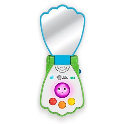 Baby Einstein , Ocean Explorers Shell Phone, geluiden en lichten, 3 talen Engels, Frans, Spaans, vanaf 6 maanden Baby Einstein , Ocean Explorers Shell Phone, geluiden en lichten, 3 talen Engels, Frans, Spaans, vanaf 6 maanden