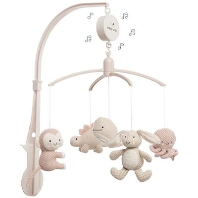 BO BABY'S ONLY Baby's Only Muziekmobiel baby Animals Boxmobiel Oud Roze/Warm Linen Gebreide figuurtjes Muziek speelgoed Melodie 'It's a small world' BO BABY'S ONLY Baby's Only Muziekmobiel baby Animals Boxmobiel Oud Roze/Warm Linen Gebreide figuurtjes Muziek speelgoed Melodie 'It's a small world'